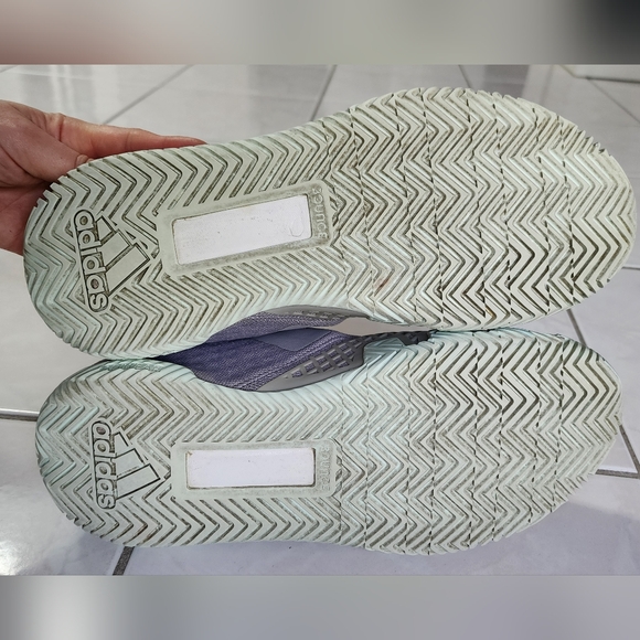 Mens Adidas Stycon Laceless Hard Court Grey Two Dash Green Sneakers Size 11 - Picture 11 of 11